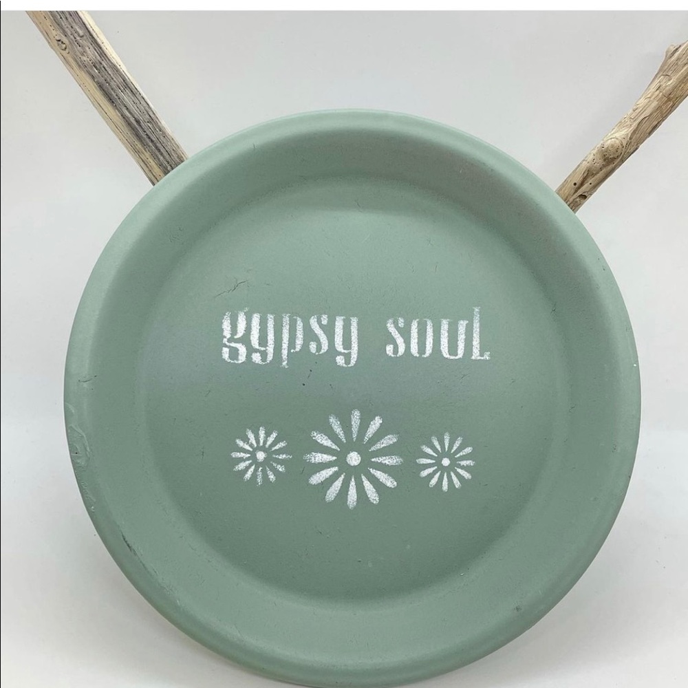 Ceramic plate mint green